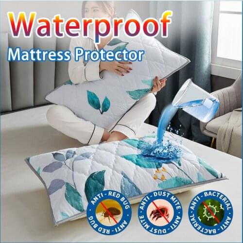 Waterproof Antibacterial Oil-proof Anti-mite Pillow Protector Hygroscopic Breathable Single Mattress Protect Pillowcase