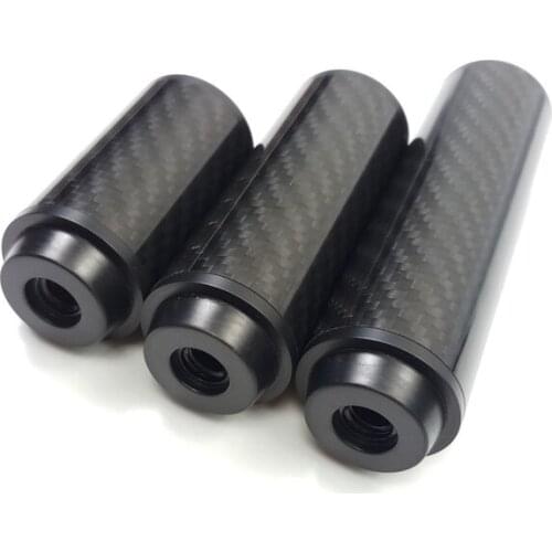 Xmlivet Black Carbon Billiard Pool cue extender in 2/3/4inch optional can extend twice cue extensions Billiards cue accessories