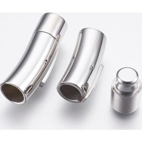 304 Stainless Steel Bayonet Clasps for jewelry making DIY Bracelet Necklace Accessories Stainless Steel Color