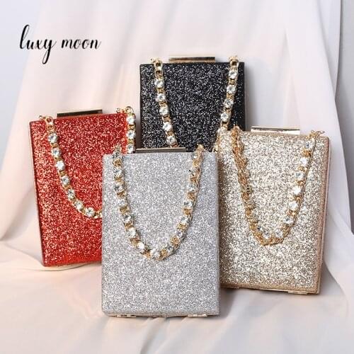 Womens Designer Handbags Clutch Bag Wedding Rhinestone Chains Purses and Hand Bags Luxury Designer Mini Bag for Ladies ZD2159