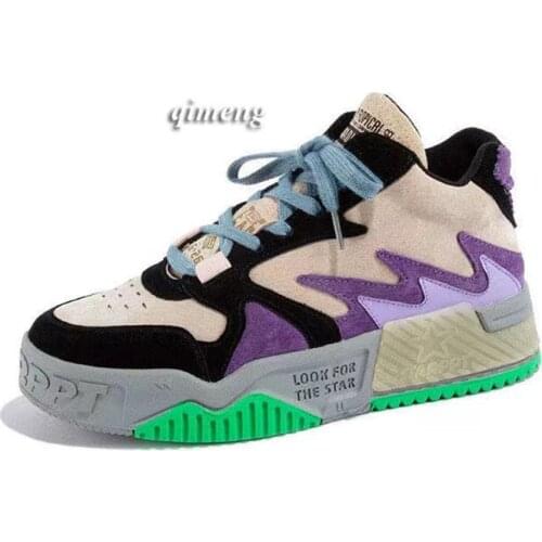 2021 All-Match Old Shoes Increase In Spring And Autumn Womens Shoes Casual Breathable Sports Shoes Non-Slip Thick Sole Shoes