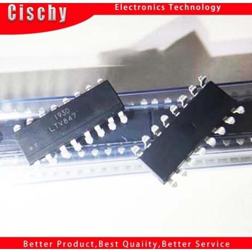 10pcs/lot LTV847 LTV847S PC847 SMD-16 In Stock