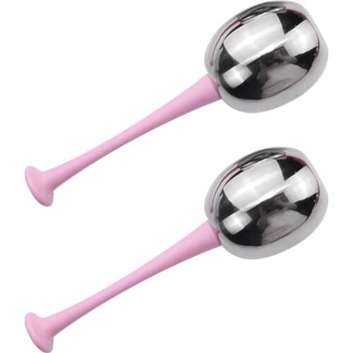2PCS Ice Globes Facial Skin Care Freeze Tools Women Face Eyes Roller Stainless Steel Beauty Cryo Ball Cooling Massage Spa Globes