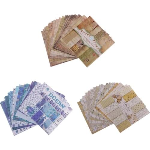 20/24Pcs Designer Pattern Scrapbook Background Paper DIY Card Making - Retro