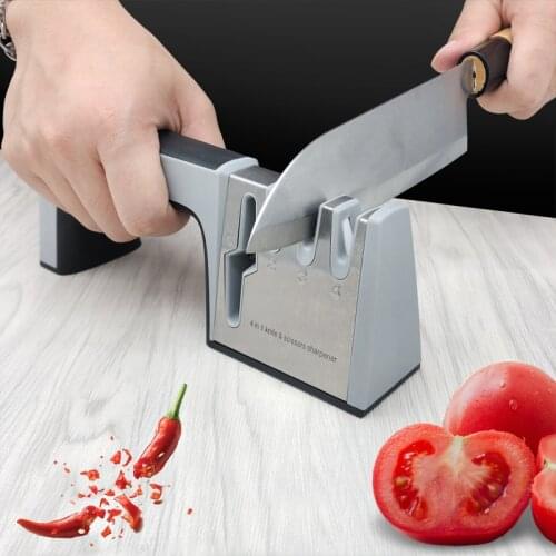 4in1 knife sharpener kitchen tools diamond carbon steel ceramic grinder tools professional honing sharpening system tools