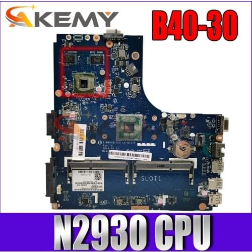 Akemy ZIWB0 B1 E0 LA-B101P For lenovo B40-30 Laptop motherboard 14 inch SR1W3 N2930 CPU