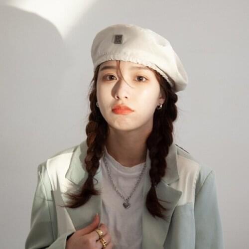 Women Girl Beret French Artist Thin Cotton Autumn Beanie Hat Cap Vintage Plain Beret Hats Solid Color Elegant Lady Spring Caps