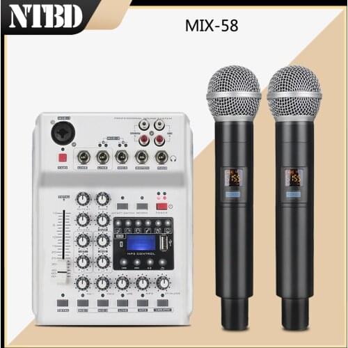 NTBD Live Streaming Anchor Stage Performance Professional Wireless Microphone MIX58 Mixer Microphone Integrated Machine