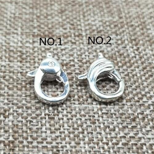 925 Sterling Silver Shiny Lobster Claw Clasp for Bracelet Necklace