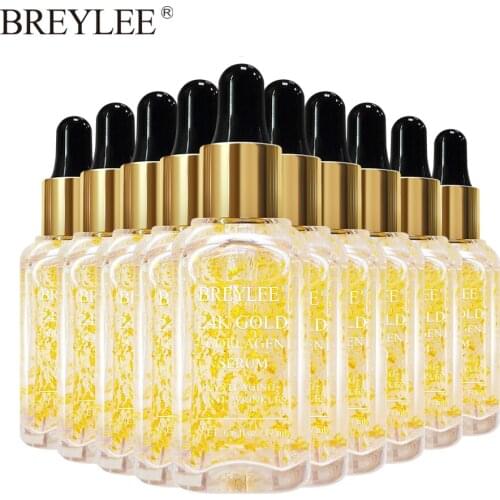 BREYLEE Collagen Serum Essence Moisturizing Face Lift Firming Whitening Anti-aging Anti-wrinkles Liquid Skin Care 10PCS