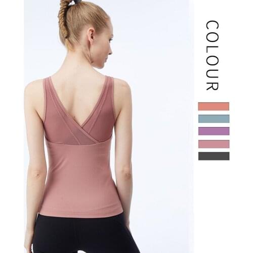 Quick Dry Cross Back Gym Top Womens Fitness Shirt Sleeveless Sports Yoga Vest Short Sleeve Workout High Elastic Running Breath