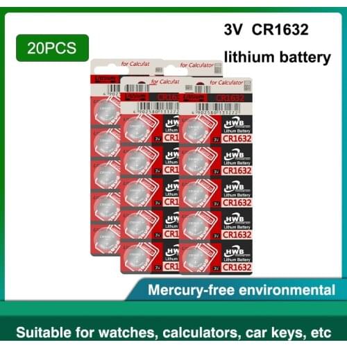 Cr1632 3v 20 X original brand new for maxell battery for button cell coin batteries for watch computer cr 1632