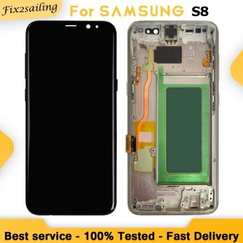 Super Quality For SAMSUNG Galaxy S8 G950 G950F/S8Plus G955 LCD Display With/No Frame Touch Screen Digitizer Assembly Replacement
