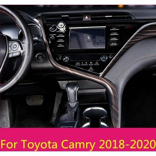 For Toyota Camry 8th Sedan 2018-2020 Inner Gear Shift Box Panel Cover Trim Interior Accessories Stripe Decorative sequins