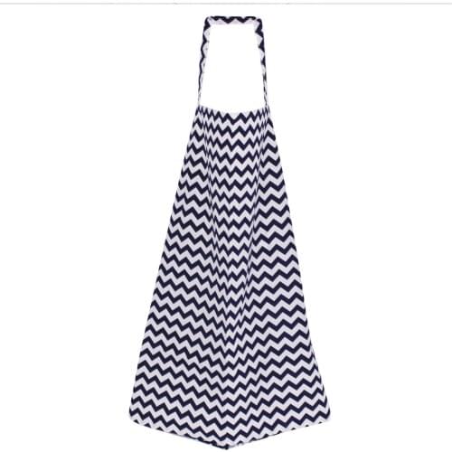 Navy blue Striped Breastfeeding Apron