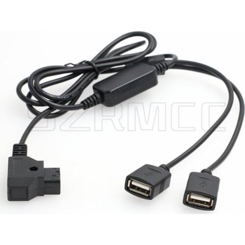 D-Tap to Double USB 5V 2A Conversion Power Cable for Mobile Phone iPad or Pad Device
