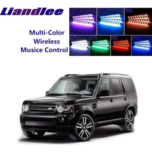 LiandLee Car Glow Interior Floor Decorative Atmosphere Seats Accent Ambient Neon light For Land For Rover Discovery LR L319 MK3