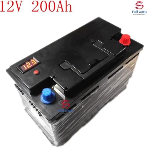 12V 200ah Lithium Iron Phosphate Lifepo4 Battery With 120A BMS 12.8V 2560WH 4P 3.2V Grade A Cells Pack Solar RV ITO Boat