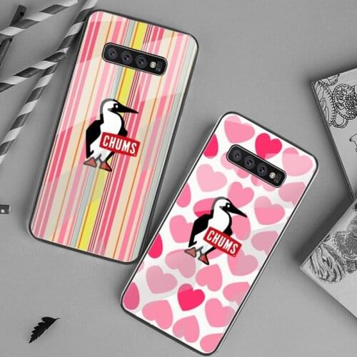 Fashion brand chums bird Phone Case Tempered Glass For Samsung S20 Plus S7 S8 S9 S10 Plus Note 8 9 10 Plus