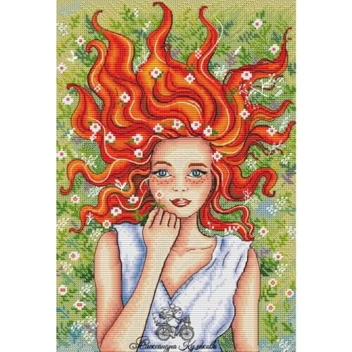 Lovely girl Cross Stitch Kit Packages Counted Cross-Stitching Kits New Pattern NOT PRINTED Cross stich Painting Set