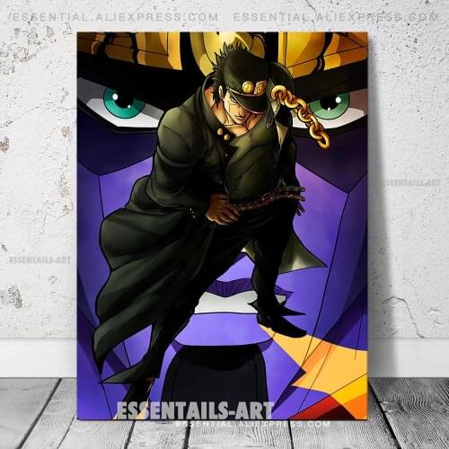 Jotaro Kujo JoJos Bizarre Anime Poster Canvas Wall Art Painting Decor Pictures Bedroom Study Living Room Home Decoration Prints