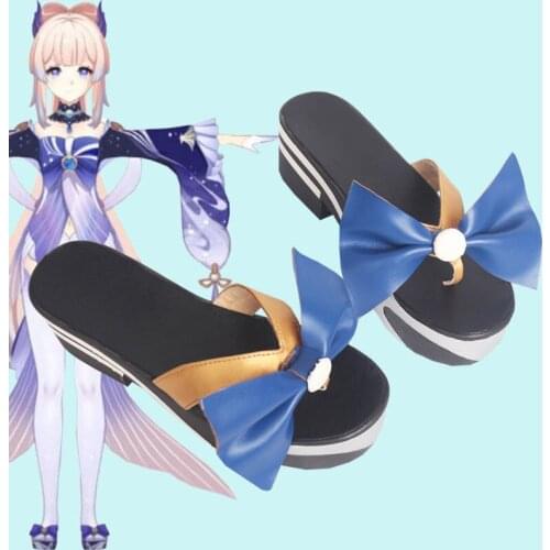 Genshin Impact Sangonomiya Kokomi Cosplay Shoes Slippers Halloween Costume Accessory Prop