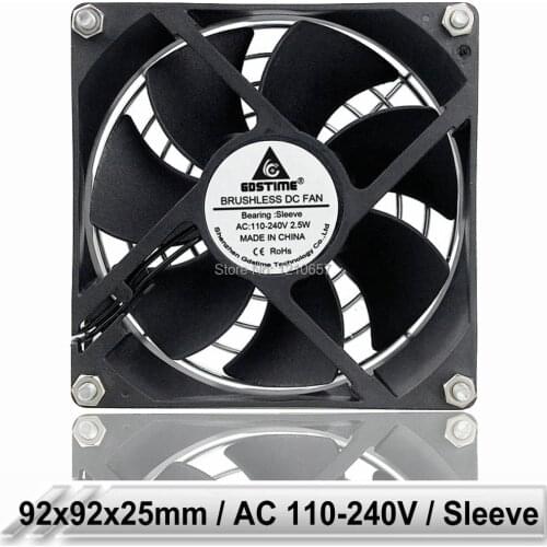 2PCS Gdstime 9cm 90mm 92x92x25MM 9225 AC 110V 120V 220V 240V 92MM EC Cooling Fan