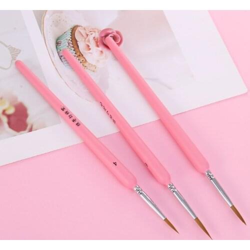 P82A 10Pcs/set Wolf Hair Hook Line Pen Fine Paint Brush Pen Set Artist Watercolor Acrylic Painting Brush Art Drawing Supplies