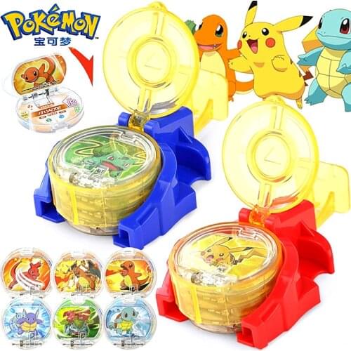 Pokemon Pocket Launcher Pikachu Go Battle Table Game Beyblade Monster Pikachu Action Anime Figure Model Toys for Kids Boys Gifts