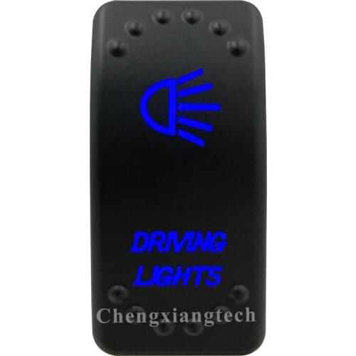Blue Led Lasor Engraving Driving Lights Rocker Switch 5 Pin on off 12v 24v SPST for Car Boat Truck