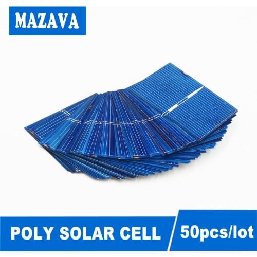 50PCS/LOT Solar Panel DIY 5/6/9/12/18V Solar Cells Polycrystalline Photovoltaic Module Solar Battery Charger Poly 156 125