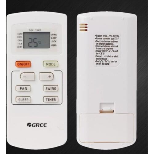 Remote Control Universal Air Conditioner Controller Replacement for Gree AC YX1F Yx1f5f Yx1f1 Yx1f2 Yx1f3 Yx1f4 Yx1f5