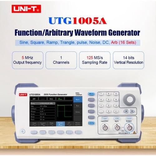 UTG1005A Function/Arbitrary Waveform Generator 1 Channel 125MS/s Sampling rate 5MHz Output frequency AM PM FM ASK FSK Modulation