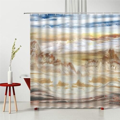 Marble Striped Marvellous Pattern Shower Curtains Waterproof Polyester Fabric Bathroom Curtains For Home Decor