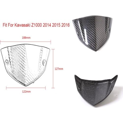 For Kawasaki Z1000 2014 2015 2016 Carbon Fiber Windscreen Cover Windshield Wind Deflector Motorcycle Modification Accessories