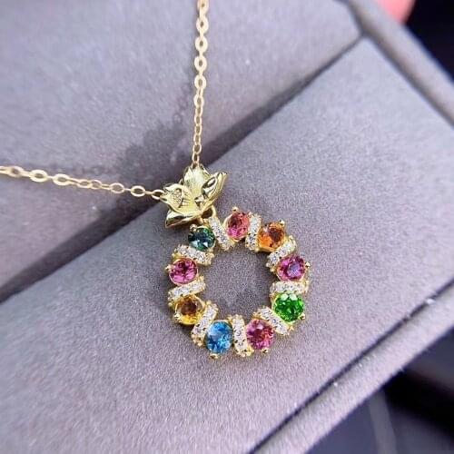 Delicate Chic Crystal Zircon Diamonds Gemstones Lotus Flower Pendant Necklaces for Women 18k Gold Color Choker Jewelry Accessory