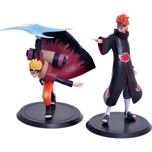 2pcs/set Boruto Uzumaki Boruto VS Pain PVC Pein Action Figure Collectible Model Toys Dolls T30