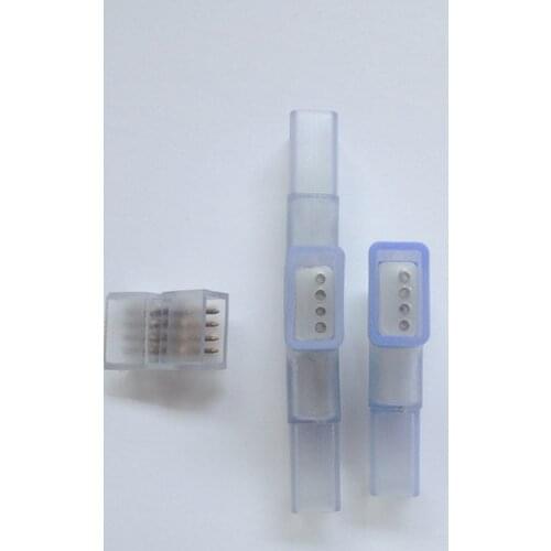 4 pin L T Shape Corner Middle Connector with Copper Needle Plug for 110V 220V LED Strip SMD 5050 3528 RGB strips