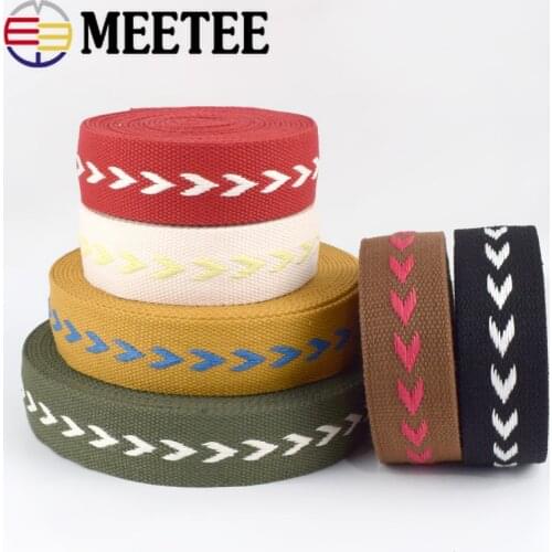 4Meters 38mm Polyester Cotton Jacquard Webbings Tapes Backpack Bag Strap Belt Ribbons DIY Garment Sewing Tape Bias Binding