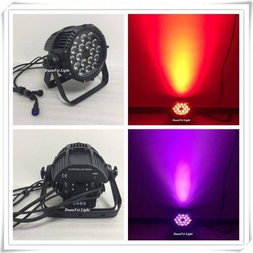 8pcs/lot Waterproof IP65 Par led RGBWA UV 6in1 Led Par Can 18x18w Led Par 64 Outdoor Use