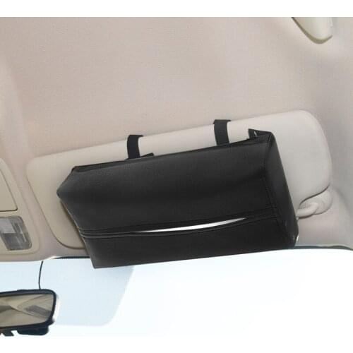 Car Tissue Holder Sun Visor Hanging Napkin Storage Box Tissue Box for Car Organizer Accessories Car Tissue Box Case