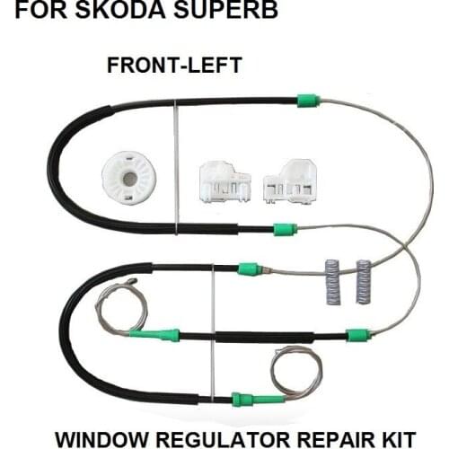 CAR ELECTRIC WINDOW REGULATOR REPAIR KIT FOR SKODA SUPERB WINDOW REGULATOR FRONT-LEFT SET 2001-2009