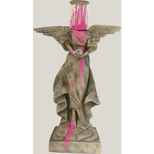 Banksy Tin Paint Angel hands out grey trend dolls
