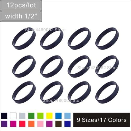 12pcs/lot 12mm width Children silicone rubber bracelets Christmas and New Year decoration wristbands gift for kid and toddle