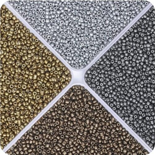 Seed Beads Bulk 2/3/4mm Glass Seed Beads For Handmade Bracelet Necklet Earring Pony Beads For Needlework Jewelry Accessories