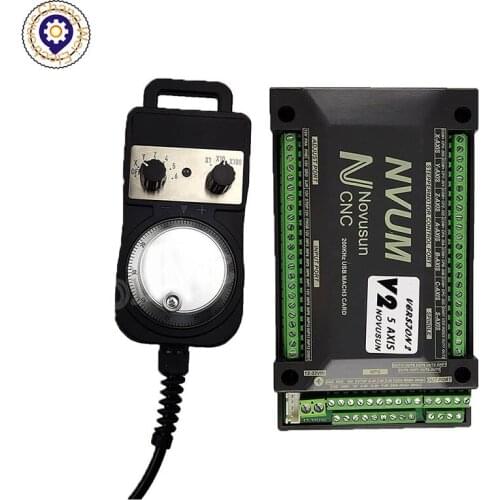 CNC controller NVUM 3/4/5/6axis mach3 control card Ethernet interface+ 4/6axis Pendant Handwheel MPG without Emergency Stop