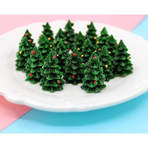 BoxiChistmas Slime Additives Charms New Cute Resin Tree DIY Kit Filler Decor for Cloud Clear Crunchy Slime Clay Toy