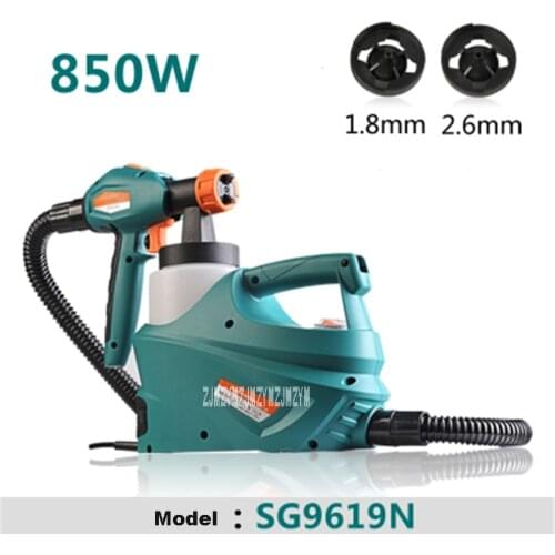 SG9619N High-pressure Electric Spray Gun Household Paint Tools Adjustable Latex Paint Spray Machine 220V 850W 1000ml/min 800ml