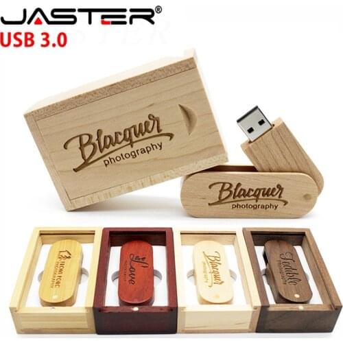 JASTER usb3.0 Maple wood carbonized bamboo+box usb flash drive pendrive 4GB 8GB 16GB 32GB maple usb 3.0 photography gift