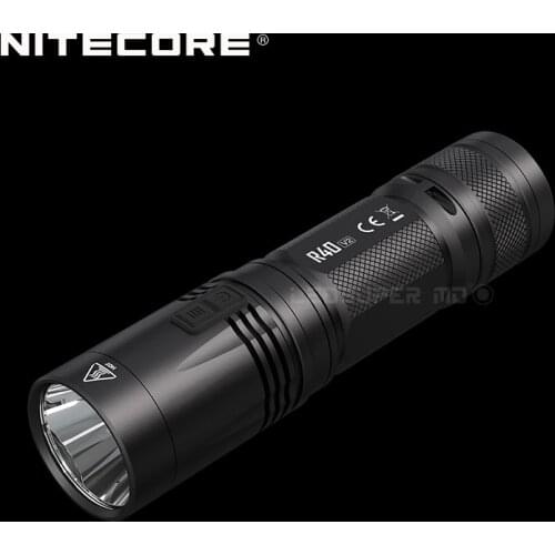 Upgraded NITECORE R40 V2 1200 Lumens CREE XP-L2 V6 LED Inductive Wireless Charging Flashlight with NL2150DW 5000mAh Battery
